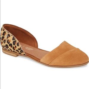 TOMS Jutti D'orsay Leopard Slip On Flats